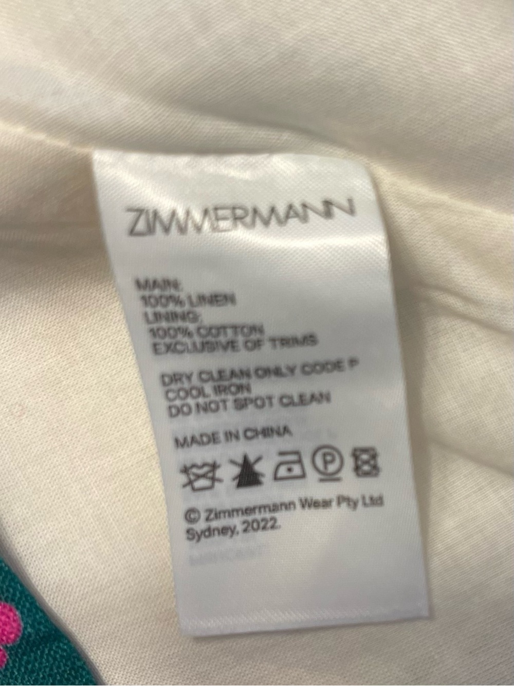 Zimmerman Floral Peplum Tie-Strap Top in White with Multicolor Blooms - Picture 10 of 16